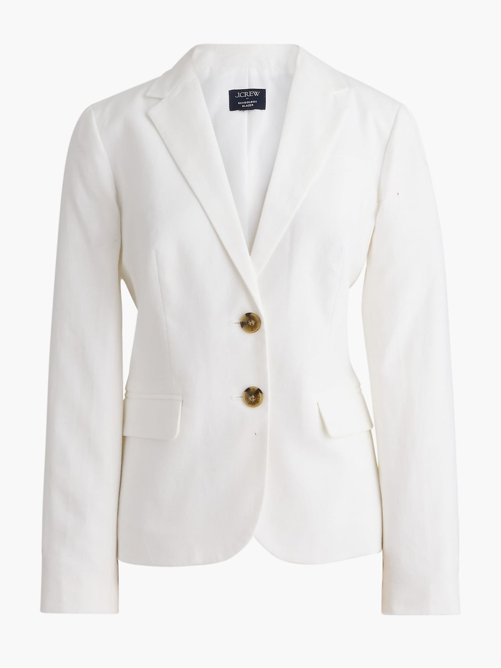 J.Crew Women’s white linen-blend schoolboy blazer